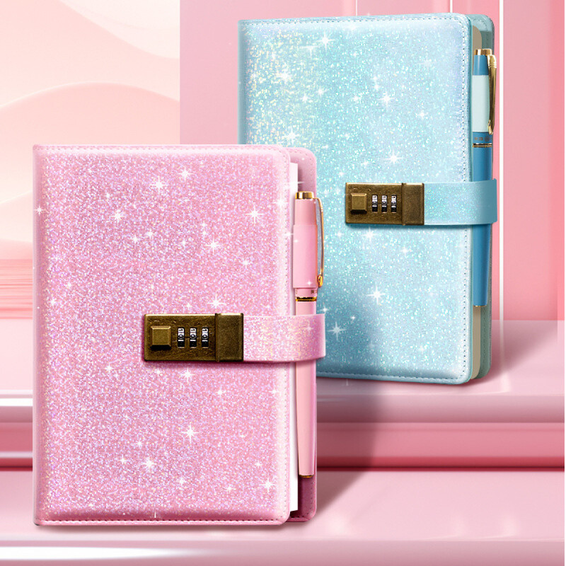 Caiet de parole A5 Combinație de pagini interioare cu jurnal de blocare Manual simplu pentru elevi Călători Papetarie Rechizite școlare de birou