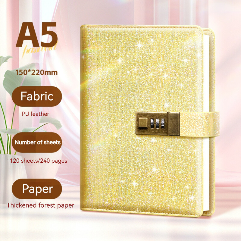 Caiet de parole A5 Combinație de pagini interioare cu jurnal de blocare Manual simplu pentru elevi Călători Papetarie Rechizite școlare de birou