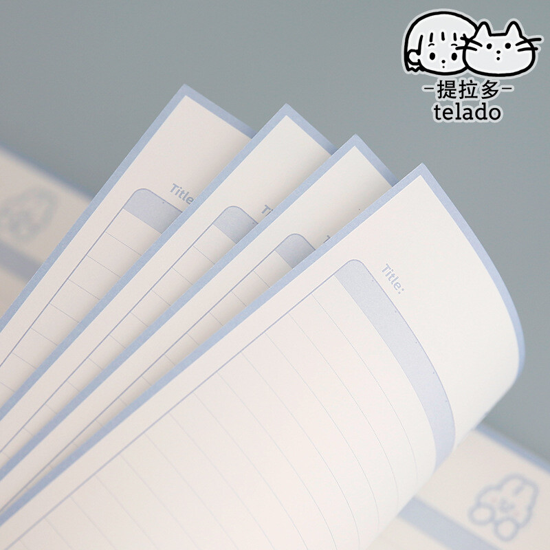 MINKYS Kawaii Bear Rabbit B5 Liant reîncărcat Caiet de note Agenda 30 de coli Sprial Word Book Cadou Papetarie școlară