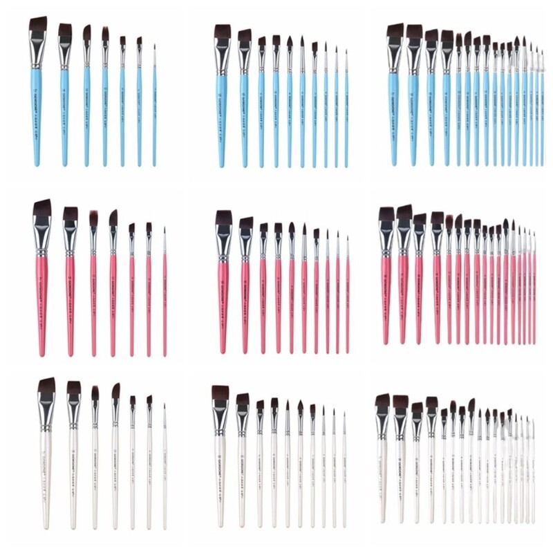 Body Pinting Face Body Art Paint Professionaalne puidust käepidemega joonistuskunsti pliiats Multifunktsionaalne nailonpintsel õlimaali pintslid