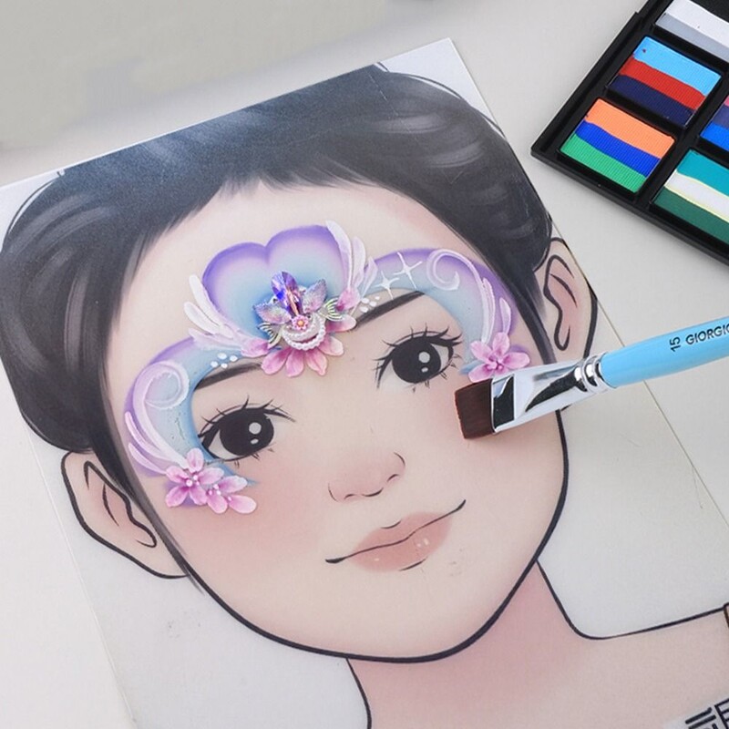 Body Pinting Face Body Art Paint Professionaalne puidust käepidemega joonistuskunsti pliiats Multifunktsionaalne nailonpintsel õlimaali pintslid