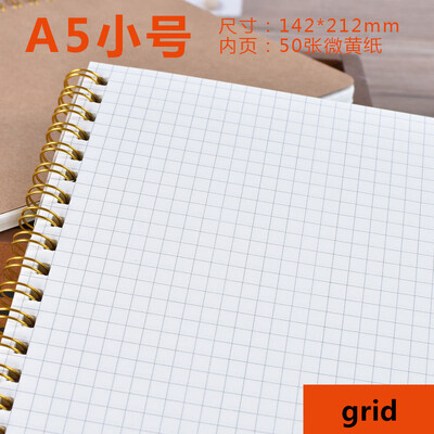 Caiet A5 Jurnal Mediu Kraft Grid Dot Blank Planificator zilnic Săptămânal Carte Planificator de gestionare a timpului Rechizite școlare Papetarie Cadou