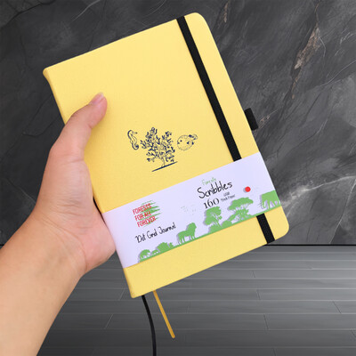 BUKE Bullet Dotted Journali joonistusvihik – 160 gsm paber, sisetasku, nummerdatud 160 lehte, 5x5 mm punktrestiga märkmik
