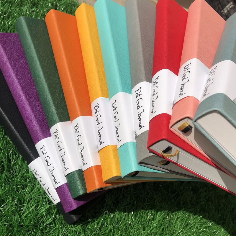 BUKE Bullet Dotted Journal Desen Sketchbook-Hârtie de 160 g/m², Buzunar interior, Numerotate 160 de pagini, Blocnotes DOT GRID 5x5mm