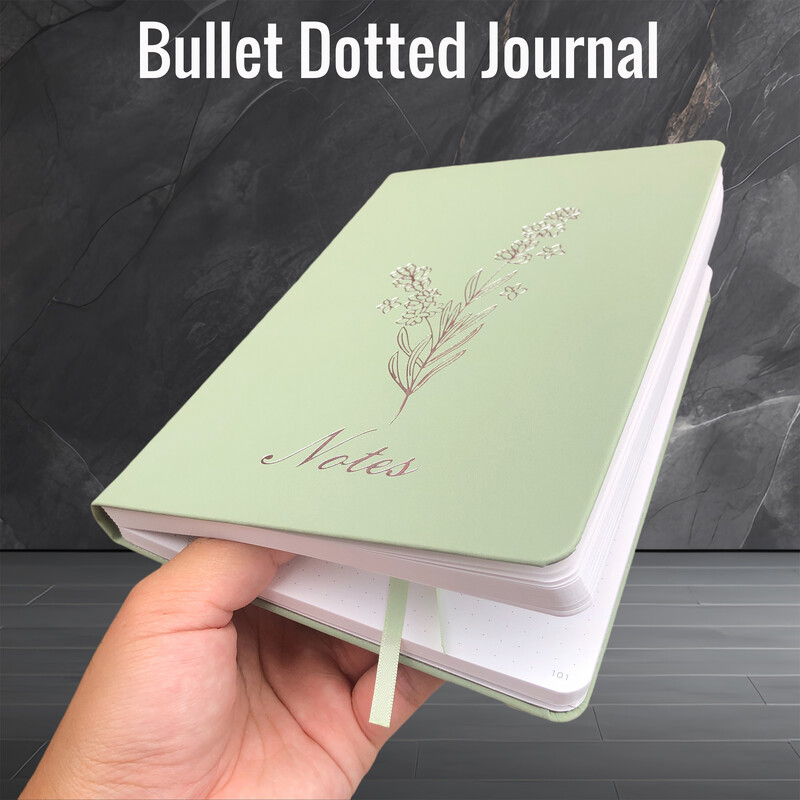 BUKE taškinio tinklelio nešiojamasis kompiuteris 5x5 mm taškuotas 160 puslapių 160 gsm storas kreminis popierius A5 dydžio dirbtinė PU oda kietu viršeliu