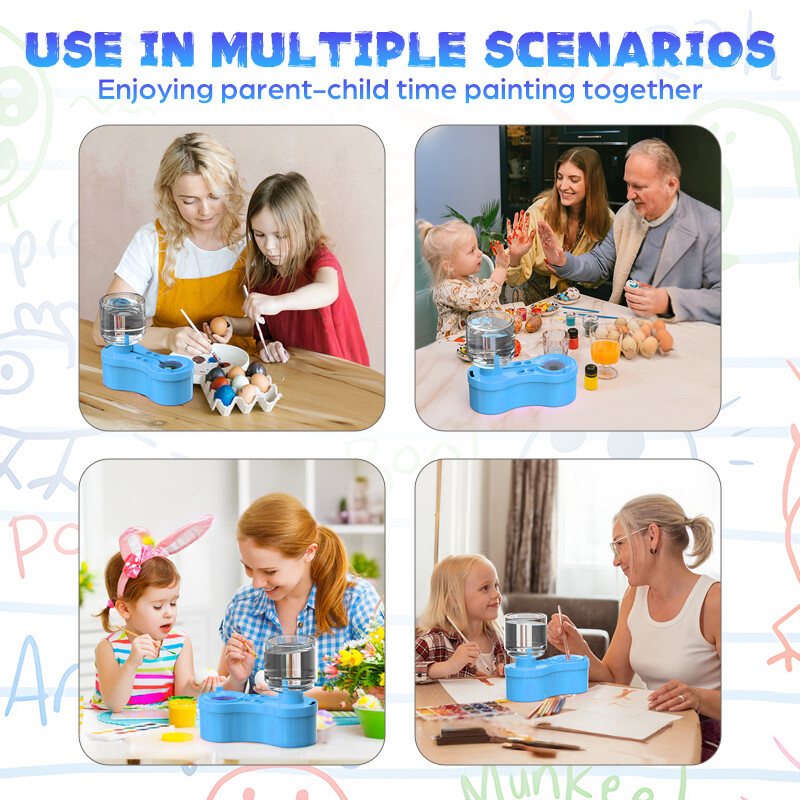 Värvipintsli puhastusvahend Drenaaži ja pintslihoidja tööriistaga värvimistarvikud akrüül-akvarell-veepõhise kattekihi jaoks, kingitus lastele