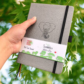 Елефант Bullet Dotted Journal, 160 g/m2 дебела кремава хартия с точкова решетка, 160 номерирани страници, 5*5 mm оформления с ТОЧКОВА МРЕЖА, допълнителни