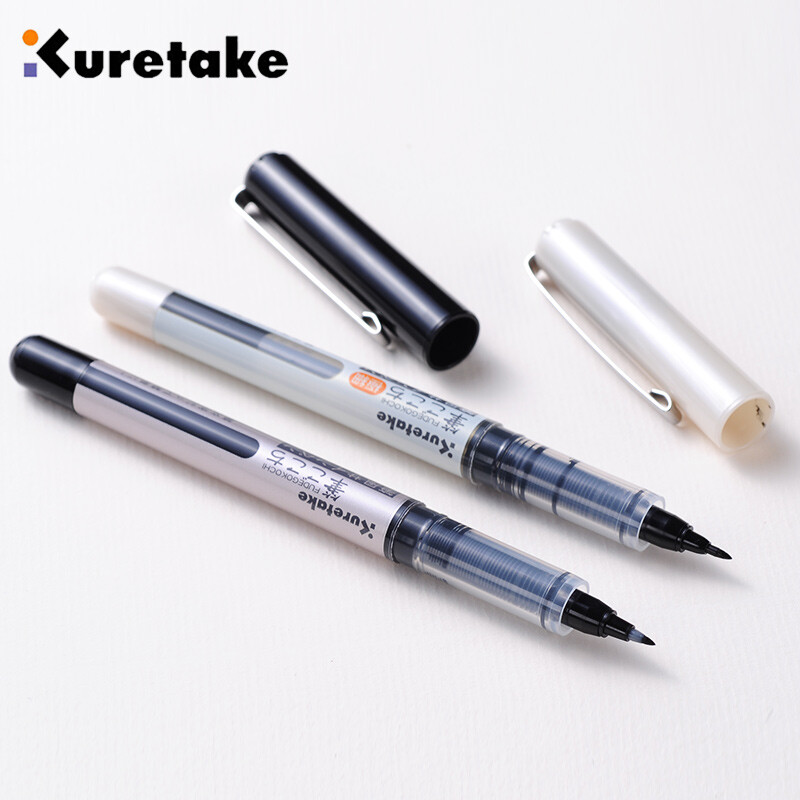 ZIG Kuretake Bimoji viltpliiats, kõva ja pintsliga pliiats manga/kalligraafia märgistusmarker, sirge vedel pehme koomiksipliiats Kunstitarbed