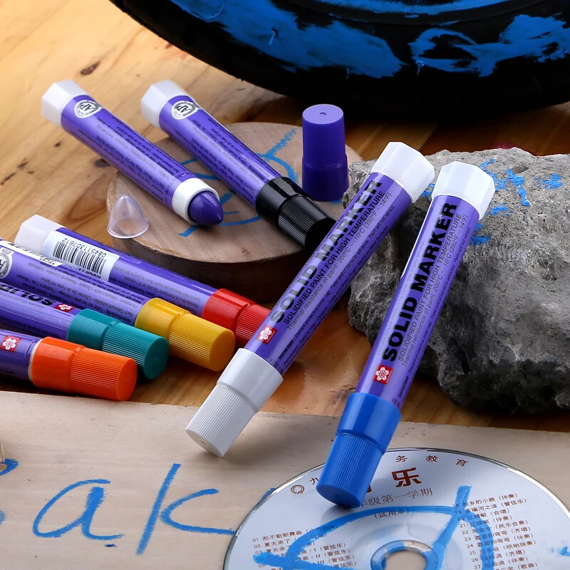 Cherry Blossom XSC tahke värviga pliiats marker tööstuslik värvipliiats, kuiv kirjutatav terasplaat vee-õli pinnaga multifunktsionaalne pliiats