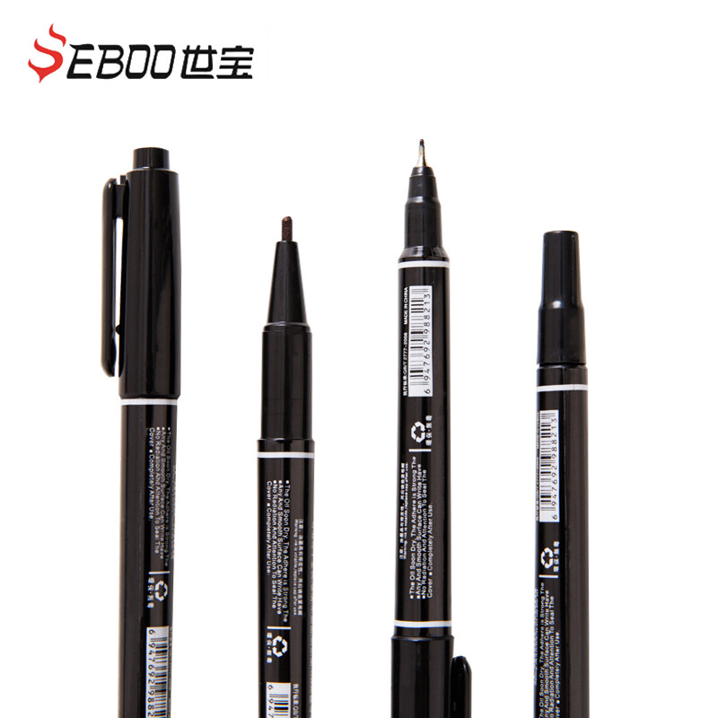 10 gab. pastāvīgās mākslas marķieru pildspalvas ar diviem uzgaļiem, smalkas, ūdensnecaurlaidīgas, eļļainas, melnas, sarkanas, zilas tintes, gleznošanas, biroja un skolas piederumi