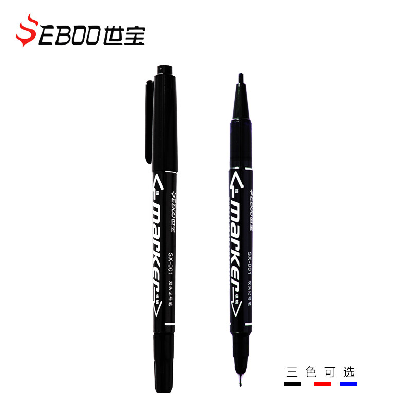 10 gab. pastāvīgās mākslas marķieru pildspalvas ar diviem uzgaļiem, smalkas, ūdensnecaurlaidīgas, eļļainas, melnas, sarkanas, zilas tintes, gleznošanas, biroja un skolas piederumi