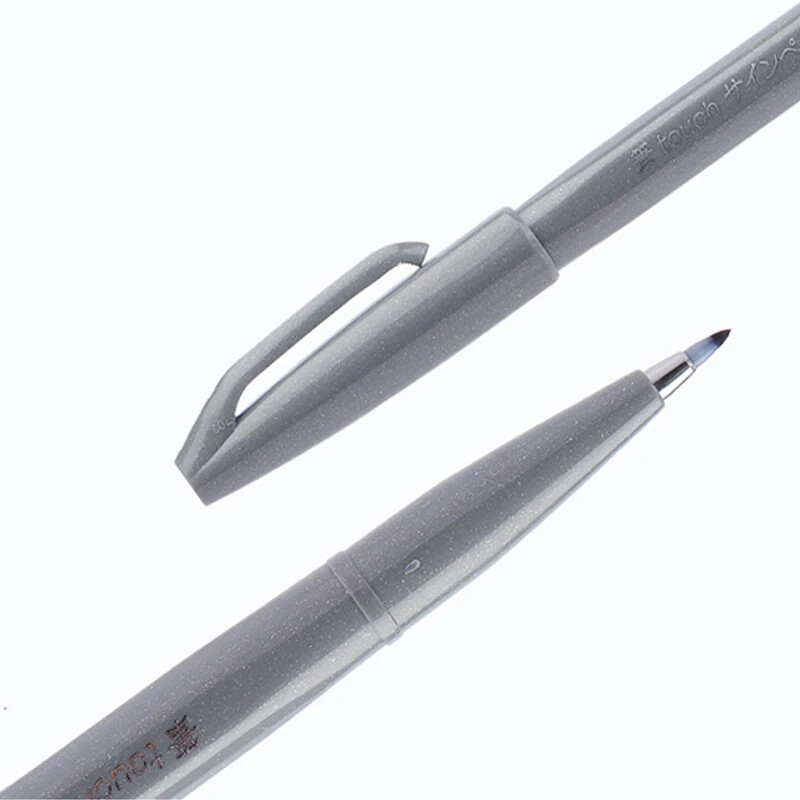 1 tk Jaapani Penteli puutetundliku pintsliga märgipliiats, painduva otsaga värviline pehme ots Saadaval SES15C värvilise joonistamise kunstitarbed kirjatarbed