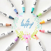 1 tk Jaapani sik KURETAKETC-6100 kahepealine marker akvarellpliiats CLEAN COLOR DOT Õpilase maalitud kunstipintsliga ümmargune tempel