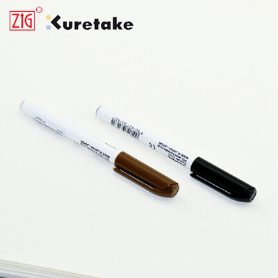 ZIG Markers Artist Sketching Pen Kuretake Brush Pen 0,6mm Μόνιμη μελάνη με βάση το αλκοόλ Μαύρο Καφέ Ιαπωνία