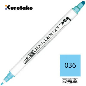 1 buc Japonia Zig KURETAKE CLEAN COLOR DOT TC-6100 Marker de culoare metalic cu două capetele stilou acuarelă pictat perie de artă ștampilă rotundă