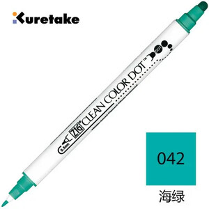 1 buc Japonia Zig KURETAKE CLEAN COLOR DOT TC-6100 Marker de culoare metalic cu două capetele stilou acuarelă pictat perie de artă ștampilă rotundă