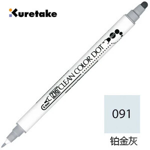 1 buc Japonia Zig KURETAKE CLEAN COLOR DOT TC-6100 Marker de culoare metalic cu două capetele stilou acuarelă pictat perie de artă ștampilă rotundă