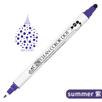 1 buc Japonia Zig KURETAKE CLEAN COLOR DOT TC-6100 Marker de culoare metalic cu două capetele stilou acuarelă pictat perie de artă ștampilă rotundă
