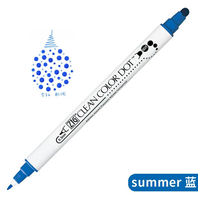 1 buc Japonia Zig KURETAKE CLEAN COLOR DOT TC-6100 Marker de culoare metalic cu două capetele stilou acuarelă pictat perie de artă ștampilă rotundă