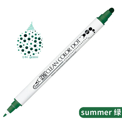 1 buc Japonia Zig KURETAKE CLEAN COLOR DOT TC-6100 Marker de culoare metalic cu două capetele stilou acuarelă pictat perie de artă ștampilă rotundă