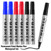 3/6/12 tk komplekt veekindel püsivärvi marker pliiats 2mm ots must sinine punane õline tint kiiresti kuivav mitmeotstarbeline kunsti joonistus grafiti