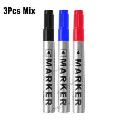 3/6/12 tk komplekt veekindel püsivärvi marker pliiats 2mm ots must sinine punane õline tint kiiresti kuivav mitmeotstarbeline kunsti joonistus grafiti