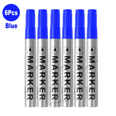 3/6/12 tk komplekt veekindel püsivärvi marker pliiats 2mm ots must sinine punane õline tint kiiresti kuivav mitmeotstarbeline kunsti joonistus grafiti