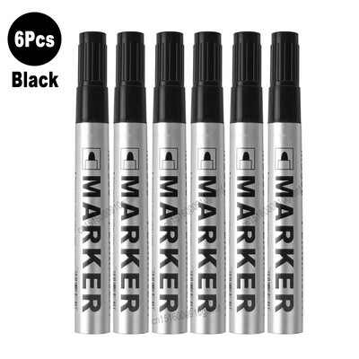 3/6/12 tk komplekt veekindel püsivärvi marker pliiats 2mm ots must sinine punane õline tint kiiresti kuivav mitmeotstarbeline kunsti joonistus grafiti