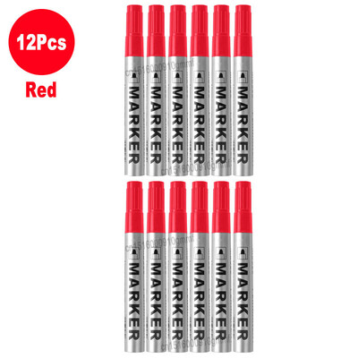 3/6/12 tk komplekt veekindel püsivärvi marker pliiats 2mm ots must sinine punane õline tint kiiresti kuivav mitmeotstarbeline kunsti joonistus grafiti