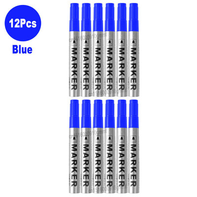 3/6/12 tk komplekt veekindel püsivärvi marker pliiats 2mm ots must sinine punane õline tint kiiresti kuivav mitmeotstarbeline kunsti joonistus grafiti