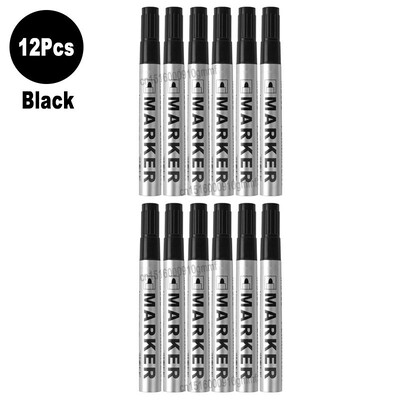 3/6/12 tk komplekt veekindel püsivärvi marker pliiats 2mm ots must sinine punane õline tint kiiresti kuivav mitmeotstarbeline kunsti joonistus grafiti