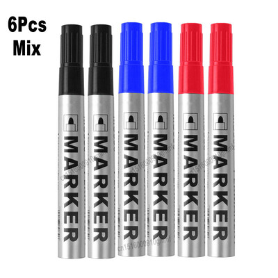 3/6/12 tk komplekt veekindel püsivärvi marker pliiats 2mm ots must sinine punane õline tint kiiresti kuivav mitmeotstarbeline kunsti joonistus grafiti