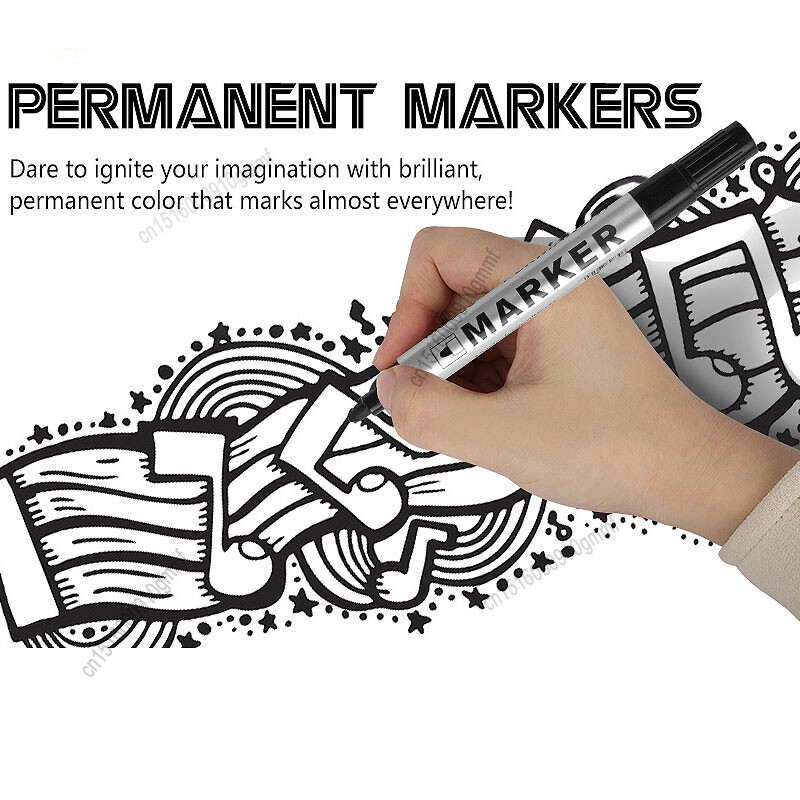 3/6/12 tk komplekt veekindel püsivärvi marker pliiats 2mm ots must sinine punane õline tint kiiresti kuivav mitmeotstarbeline kunsti joonistus grafiti