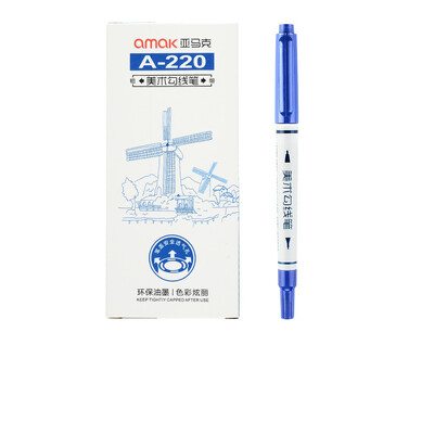 Set de pixuri de marcare permanentă cu două capete, 10 buc. Marcator pentru CD, rezistent la apă, cu vârf de linie fină, cu vârf subțire, cu vârf brut, 0,5 mm-1 mm, culoare fină