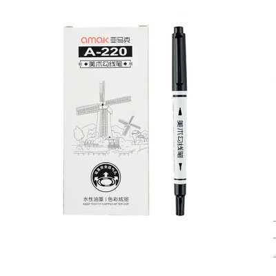 Set de pixuri de marcare permanentă cu două capete, 10 buc. Marcator pentru CD, rezistent la apă, cu vârf de linie fină, cu vârf subțire, cu vârf brut, 0,5 mm-1 mm, culoare fină