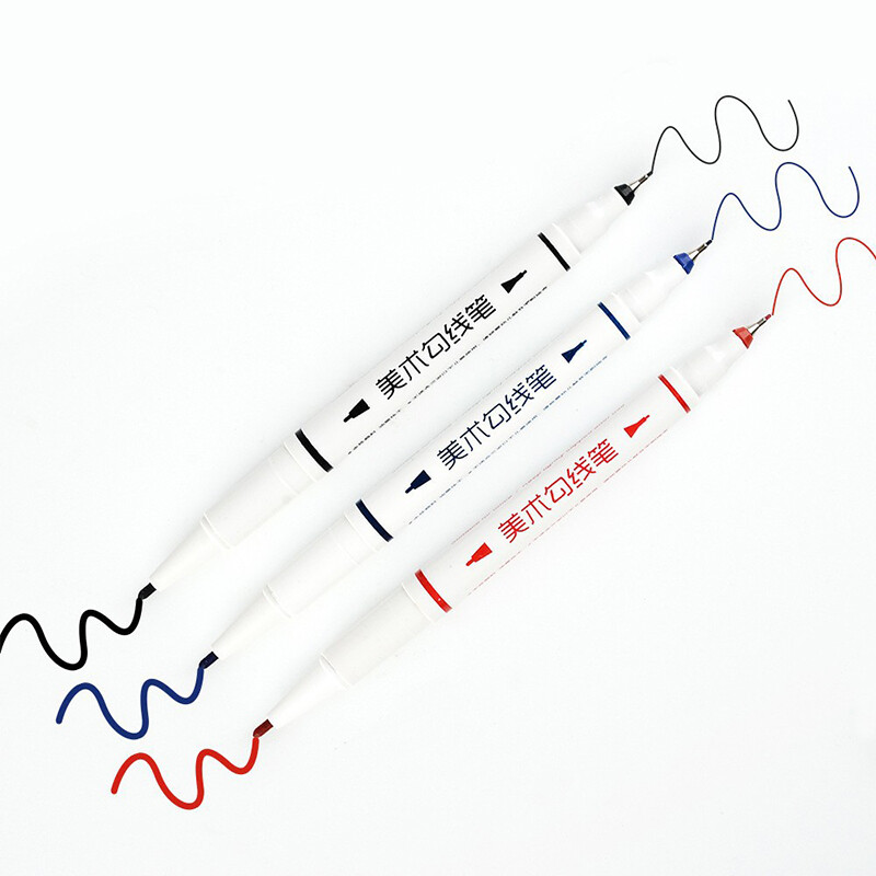 Set de pixuri de marcare permanentă cu două capete, 10 buc. Marcator pentru CD, rezistent la apă, cu vârf de linie fină, cu vârf subțire, cu vârf brut, 0,5 mm-1 mm, culoare fină