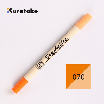 Kuretake 7700 ZIG Deep Shallow Dual Soft Tips Kahevärviline gradient akvarellpintsli marker pliiats Veekindel Brushables värvipintsel