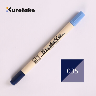 Kuretake 7700 ZIG Deep Shallow Dual Soft Tips Kahevärviline gradient akvarellpintsli marker pliiats Veekindel Brushables värvipintsel