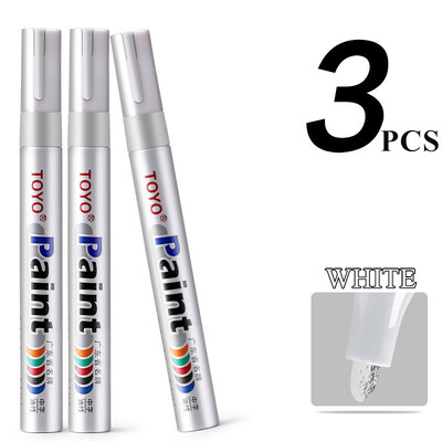 Marcator pentru vopsea TOYO Anvelopa auto Anvelopa Bandă de rulare CD Metal Marker pentru vopsea rezistent la apă Pen alb Marker pentru sticlă Caneta Branca