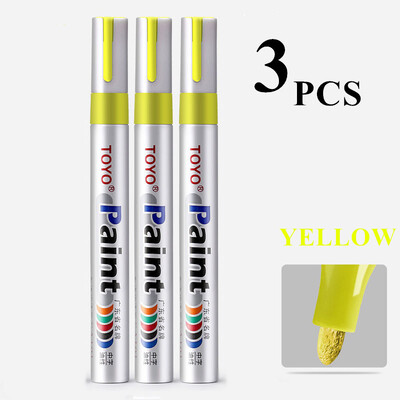 Marcator pentru vopsea TOYO Anvelopa auto Anvelopa Bandă de rulare CD Metal Marker pentru vopsea rezistent la apă Pen alb Marker pentru sticlă Caneta Branca