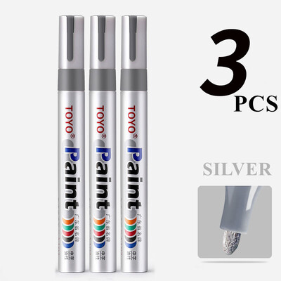 Marcator pentru vopsea TOYO Anvelopa auto Anvelopa Bandă de rulare CD Metal Marker pentru vopsea rezistent la apă Pen alb Marker pentru sticlă Caneta Branca