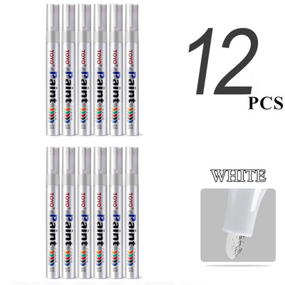 Marcator pentru vopsea TOYO Anvelopa auto Anvelopa Bandă de rulare CD Metal Marker pentru vopsea rezistent la apă Pen alb Marker pentru sticlă Caneta Branca