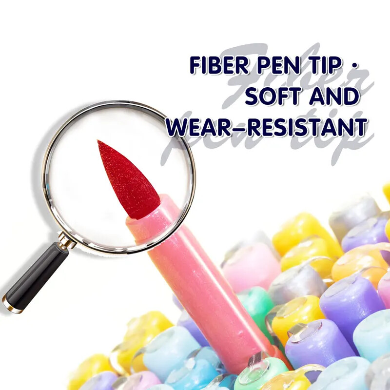 12 värvi/komplekti pintsliga säraga esiletõstja pliiats, peened välgumärgid, maalide tegija väljalõigete albumi päeviku jaoks armsad kirjatarbed