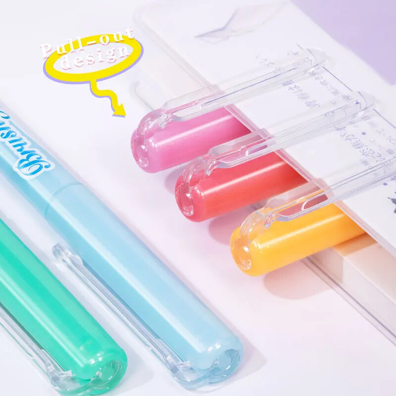 12 värvi/komplekti pintsliga säraga esiletõstja pliiats, peened välgumärgid, maalide tegija väljalõigete albumi päeviku jaoks armsad kirjatarbed