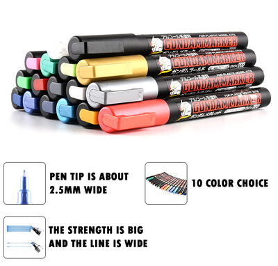 10 modele de culori Marker Pen Gundam Model Color Marker uleios GM Marker Creion Spray Paint Pen Set Model Spray Schimba alegerea culorii