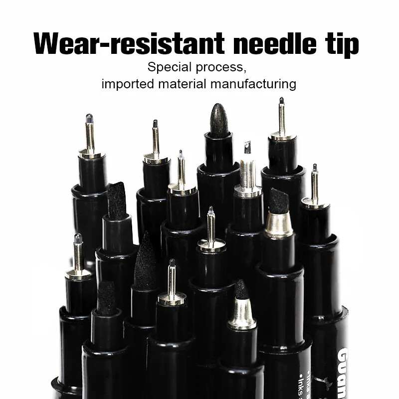 15 Otsake Käsitsi kiri Neelde Joonistuspliiats Pigmentvooderdus Mikronpliiats 005 01 02 03 04 05 08 1.0 Pintsli peenjoon Joonistuskunsti markerid