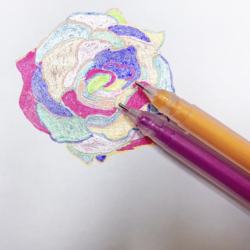 9 tk/komplekt metallist värvi pliiatsi marker Geelpliiatsid paberi joonistamiseks väljalõigete albumi ajakiri DIY koolikunstitarbed kirjatarbed