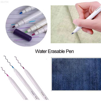 Σετ 7 τμχ Σετ DIY Cross Stitch Water Erasable Στυλό Πλένεται Διαλυτό μελάνι που εξαφανίζεται με ύφασμα για αξεσουάρ ραπτικής