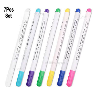 7gab. DIY, krustdūrienu komplekts, ūdens dzēšama pildspalva, mazgājama šķīstoša, izzūdoša tintes auduma marķieris šūšanas piederumiem