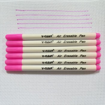 VCLEAR 6 τεμ. Fabric Marker Air Erasable Pen With Vanishing Ink Pen Fabric Marking Pen for Clothing DIY Εργαλεία ραπτικής κεντήματα